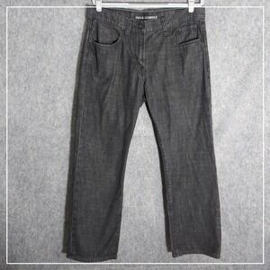 Express Men Jeans 33 Black Stonewash Straight Leg Denim Grunge Born To Rock